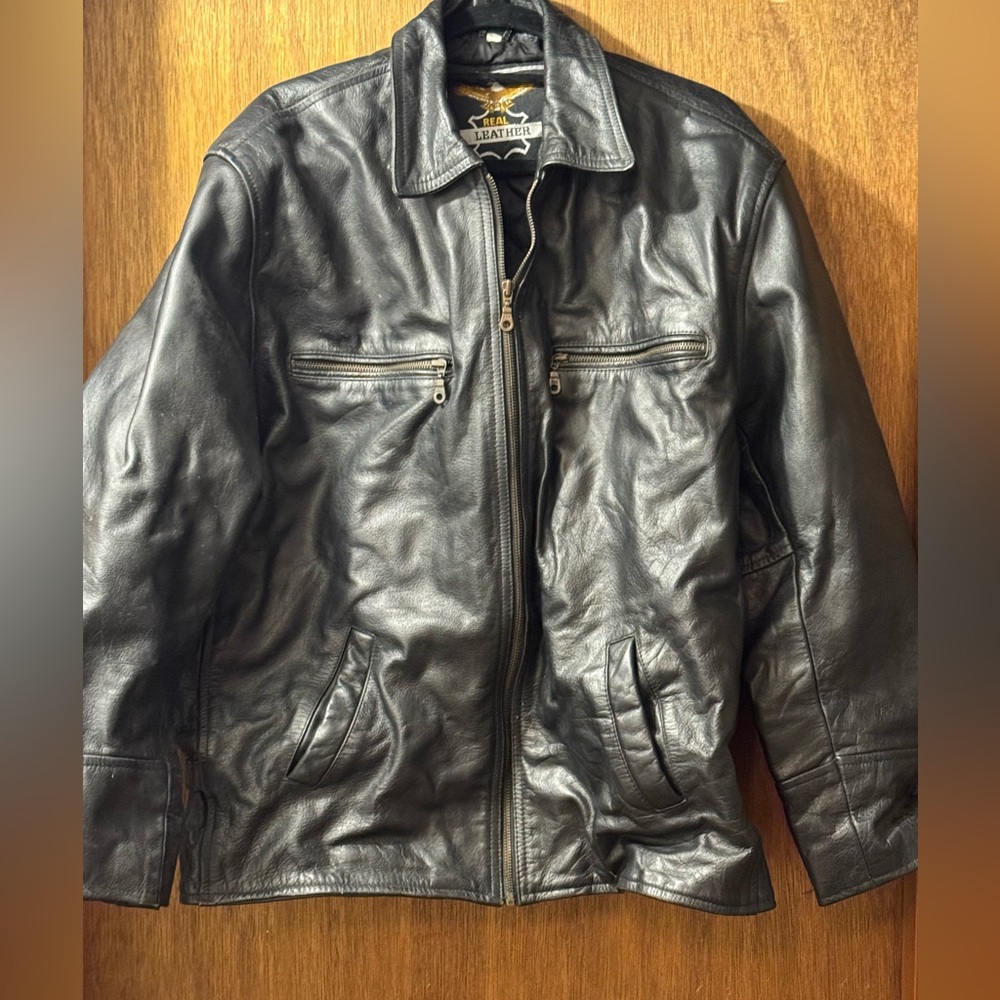 Men's Black Leather Jacket